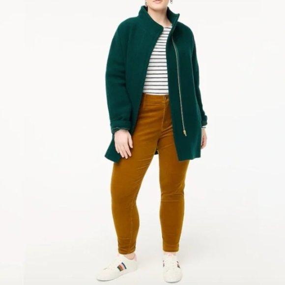 J. Crew City Coat - Dark Forest Green - Size 0 - Picture 2 of 4
